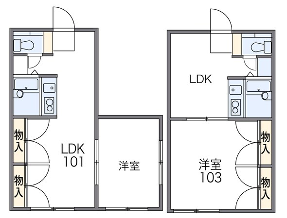 和泉府中駅 徒歩16分 3階の物件間取画像